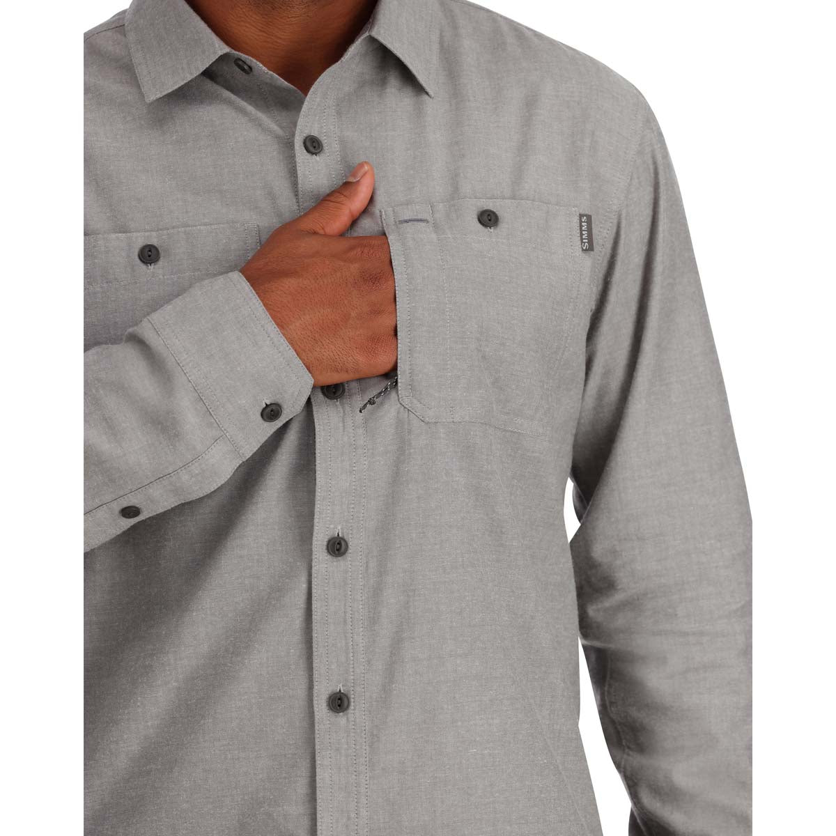 Simms Cutbank Chambray Long Sleeved Shirt